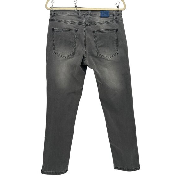 Mugsy Jeans Mens 30X30 Jeans Beans Medium Gray Distressed Flex Stretch - Picture 4 of 9